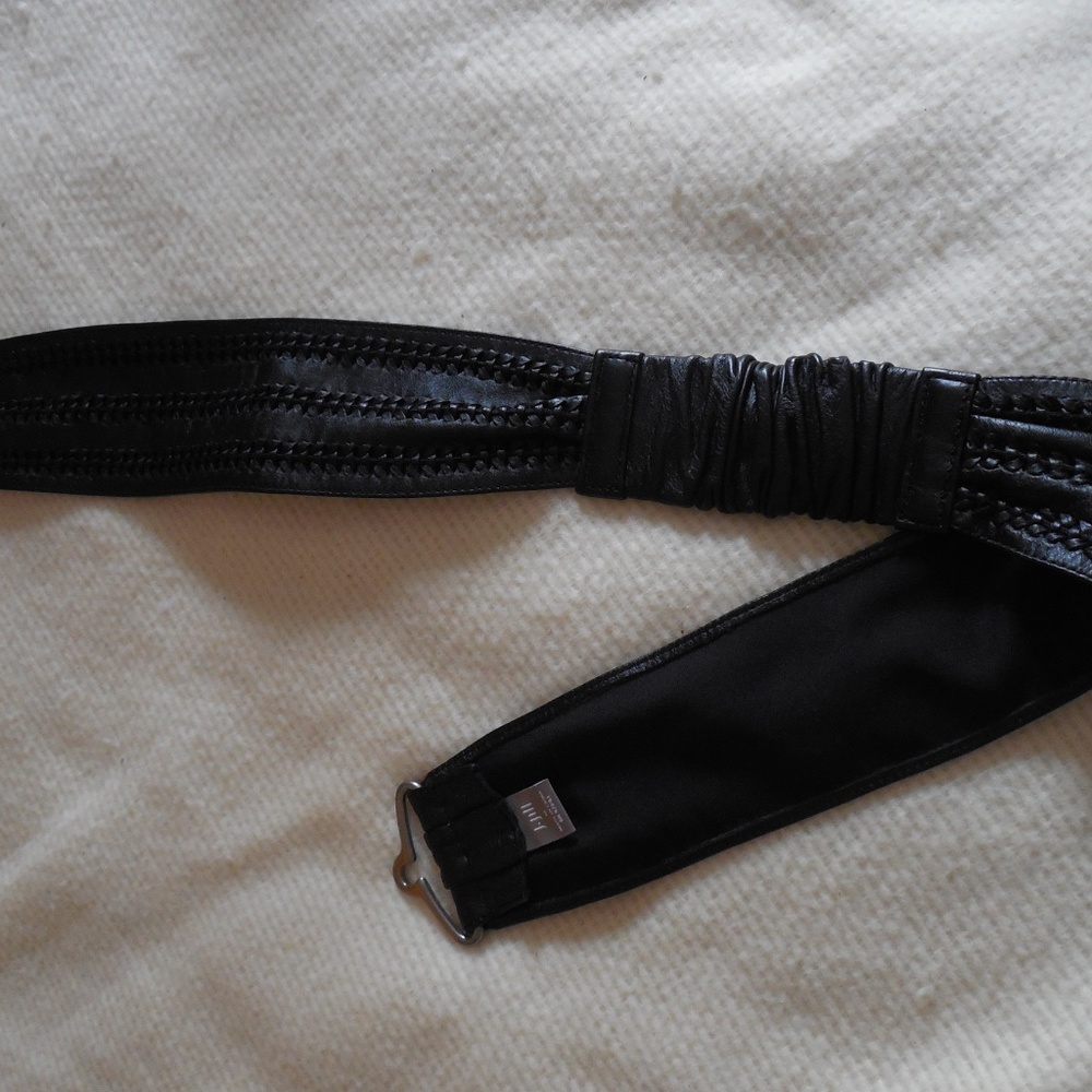 Embellished Black leather belt